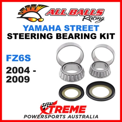 All Balls 22-1004 Yamaha FZ6S 600cc 2004-2009 Steering Head Stem Bearing Kit - Image 1 of 2