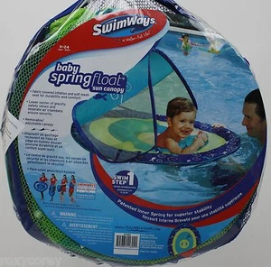 Dosel solar flotante de resorte azul y verde SwimWays paso 1 bebé 9-24 meses nuevo en paquete - Imagen 1 de 1