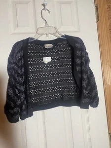Holiday Bolero Pullover Gr. XL schwarz & silber - Bild 1 von 3