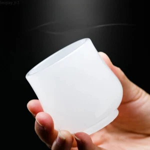 Jade Porcelain Tea Cup White Porcelain Single Glass Tea Cup Kung Fu Tea Set - Picture 1 of 6