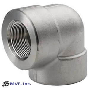 2" 3000 (3M) Female (NPT) 90° Elbow Forged 304 Stainless Steel SS0109213304 - Picture 1 of 4