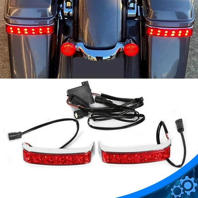 LED Saddlebags Run Brake Turn Signals Lights Fit For Harley Road Glide 2014-2024 - Image 1 of 4