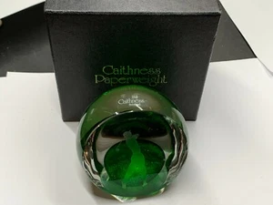 VINTAGE CAITHNESS GLASS GOLFER GOLF PLAYER GENTS DESK PAPERWEIGHT - Picture 1 of 8