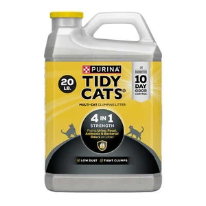 Cats 4-in-1 Clumping Cat Litter, Odor Control, Low Dust, 20 lb. Jug - Picture 1 of 10