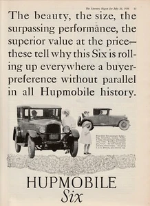 Anuncio original de revista Hupmobile Six de 1926 - Imagen 1 de 1