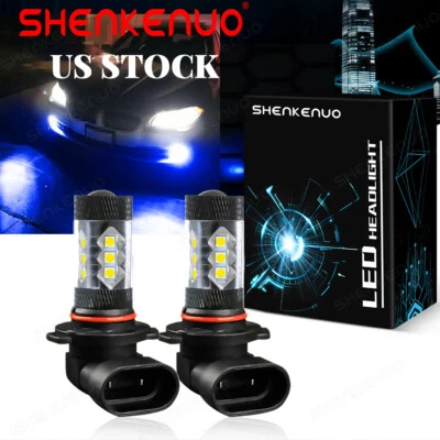 Ice Blue 9006 LED Front Fog Light Bulbs For BMW 323i 325i 330i M3 Coupe E46 E60 - Image 1 of 4