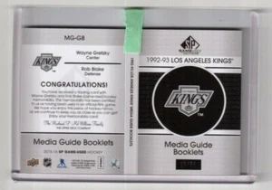 Folletos Gretzky/Blake 36/65 2015-16 SP Juego Usado 1992-93 LA Kings Media Guide - Imagen 1 de 2