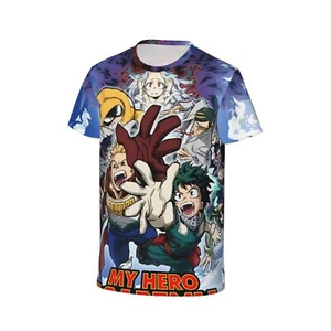 My Hero Academia Anime Printed Kids Shirt Boys Short Sleeve Tops Partywear Gift - Picture 1 of 31