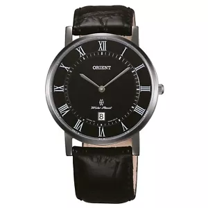 Orologio orient da uomo pelle nero analogico da polso watch al quarzo quartz - Imagen 1 de 2