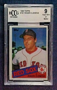 1985 Topps Baseball #181 Roger Clemens Rookie Red Sox BCCG 9 quasi nuovo o migliore - Foto 1 di 1