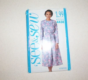 Uncut Butterick Women's Dress Sewing Pattern #4438 - Picture 1 of 2