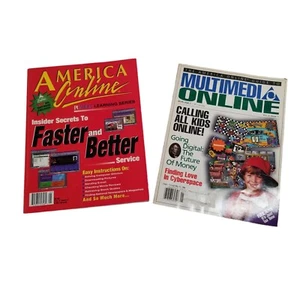 America Online PC Learning 1997 VOL 3 ISSUE 5 & Multimedia Online Magazine 1996 - Picture 1 of 18