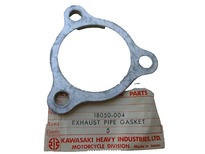 KAWASAKI BIGHORN F11 F5 F9 EXHAUST GASKET NOS OEM PT # 18050-004 OM2 - Image 1 of 2