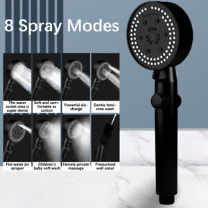 Shower Head High Pressure Bathroom Shower Head With 8 Spray Modes Water Heate M1
