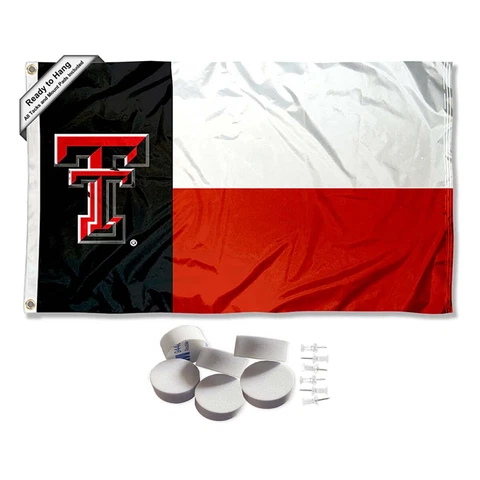 Texas Tech Red Raiders State TX Large Logo Tapestry Banner Cover