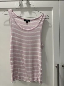 J.Crew size medium tank top purple and white striped - Picture 1 of 3