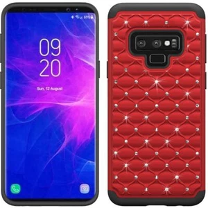GSA Rhinestone Studded Bling Case for Samsung Note 9 - Red - Picture 1 of 1