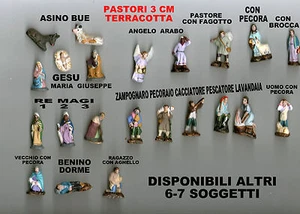 30 Pastores Terracota 3CM Natividad Pastor Nativity Shepherds Crib - Picture 1 of 1