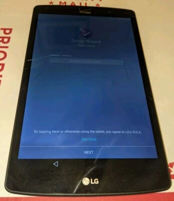 LG TABLET 16GB Wi-Fi VERIZON VK815 Black Tablet 8.3" Screen Issue -Factory Reset - Image 1 of 2