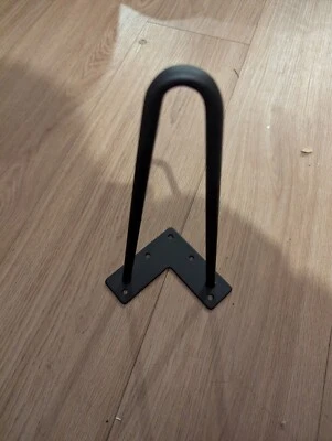 Orgerphy 10" Black Hairpin Furniture Legs (4PCS) Heavy Duty w/ Floor Protectors  - Image 1 of 2