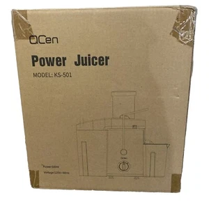Juicer Machine, Qcen 500W Centrifugal Juicer Extractor, Stainless Steel Red - Picture 1 of 5