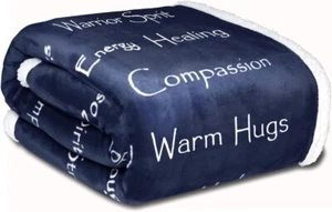 New-Compassion Blanket (Brand)- Strength Courage Super Soft - Picture 1 of 6