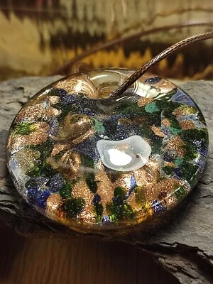 Damen Halskette Anhänger in Gold und mehrfarbig funkelt extrem in der Sonne :) - Bild 1 von 4