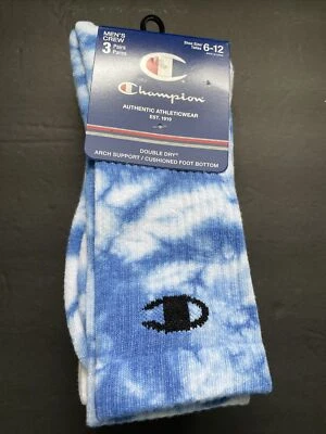 Nuevo paquete de 3 calcetines Champion Athleticwear Designer Street Style para hombre corte redondo mezclados Foto 1 de 4