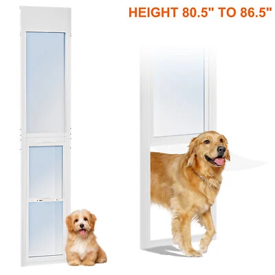 Docred Pet Dog Patio Door Insert Aluminum Sliding Glass Door Adjustable Height - Image 1 of 4