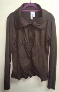 Matilda Jane Paint by Numbers Brown Stealth Zip Jacket L Large Damen (B9) - Bild 1 von 6