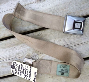 1967-76 GM Cadillac Seat Belt Strap w/Female LARGE Buckle *TAN BEIGE* Good Cond - Picture 1 of 8