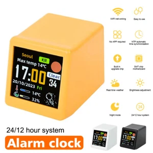 WiFi Clock Smart Weather Station Clock Convenient Desktop Digital Weather Clock - Picture 1 of 25