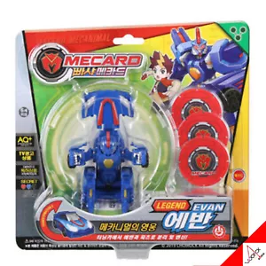BBASHA MECARD EVAN Basic Mecanimal Legend Hero Transformer Robot Car Card Toy - Picture 1 of 7