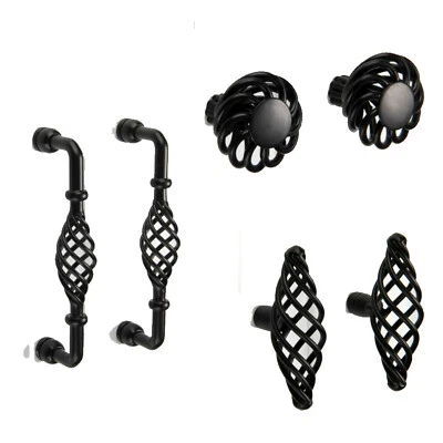 Möbelknopf Knöpfe Möbelgriffe Eisen Schwarz Antik Vintage Knauf Knopf Schrank - Bild 1 von 4