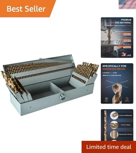 Set Punte Trapano Cobalto - 115pz M35 Acciaio Alta Velocità Twist Jobber Lunghezza per Har... - Foto 1 di 9