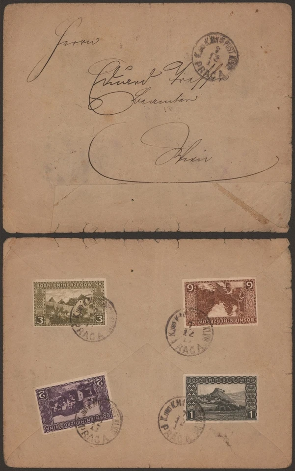 Bosnia 1911 - Cover Praca C204 - Image 1 of 1