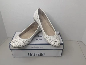 Croft & Barrow Ortholite Comfortable Marilla Women's White Ballet Flats Sz 7 US - Picture 1 of 10