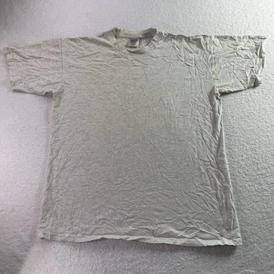 Camiseta gris Oneita vintage en blanco hecha en EE. UU. puntada única 2XL Foto 1 de 4