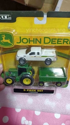 2008 37290 ERTL John Deere 3 Piece Set Tractor Wagon Pickup Diecast & Plastic - Image 1 of 4