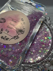 NAIL ART GLITTER NEW!!  NEVER NEVER LAND   10G GLITTER - Picture 1 of 1