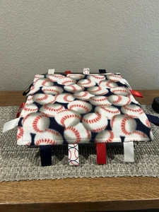 "Manta infantil Taggie de los Yankees de Nueva York Lovey béisbol 12"" X 12""" - Imagen 1 de 5