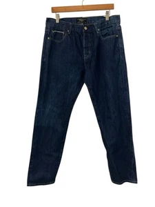 Forever 21 Jeans Mens 36x32 Blue Slim Straight Stretch Light Wash Preppy Casual - Picture 1 of 4