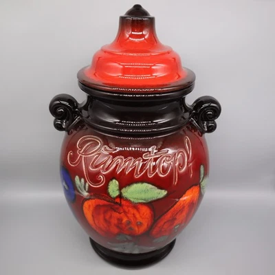 Vintage Rumtopf Keramik Steingut [H 37cm] farbenfroh bunt Toperhalt nostalgisch - Bild 1 von 4