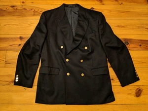 DAKS HERREN SCHWARZ ZWEIREIHIG WOLL JACKE BLAZER MADE IN GREAT BRITAN GR 42 - Bild 1 von 11