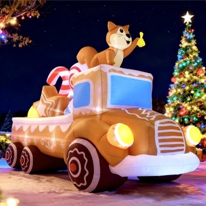 Weihnachten Aufblasbare Lebkuchen LKW Dekoration, 8FT Lange Aufblasbare Aufblasbare... - Bild 1 von 7