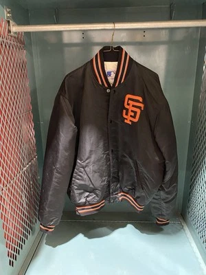 VTG 80s 90s MLB SAN FRANCISCO GIANTS SATIN BOMBER JACKET STARTER  SIZE XL MLB - Image 1 of 4