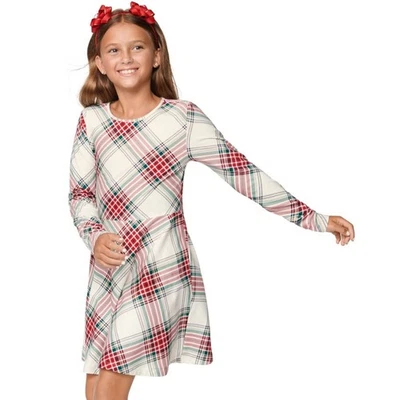 The Children’s place XL 14 Christmas holiday dress flare Stewart plaid tartan - Image 1 of 4