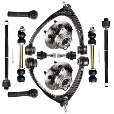 For 07-13 Chevrolet Silverado 1500 Tahoe 12x Front Wheel Bearings Suspension Kit - Image 1 of 4