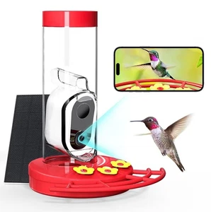 TT Nature Kolibri Futterhaus mit Kamera, solarbetrieben, AI Identify, Cloud Storag - Bild 1 von 8