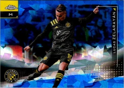 2021 Topps Chrome MLS Sapphire Edition Lucas Zelarayan #19 Columbus Crew SP - Image 1 of 2